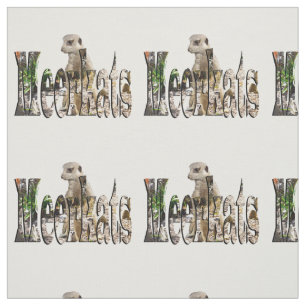 Meerkats Logo With Meerkats, Fabric