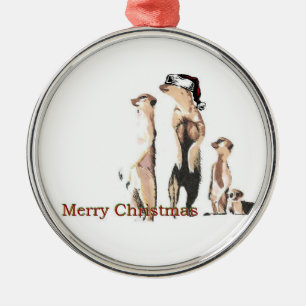 Meerkats Metal Ornament