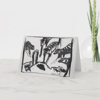 Meerkats mobbing Cobra - Art card