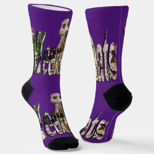 Meerkats Name With Meerkats, Crew Socks