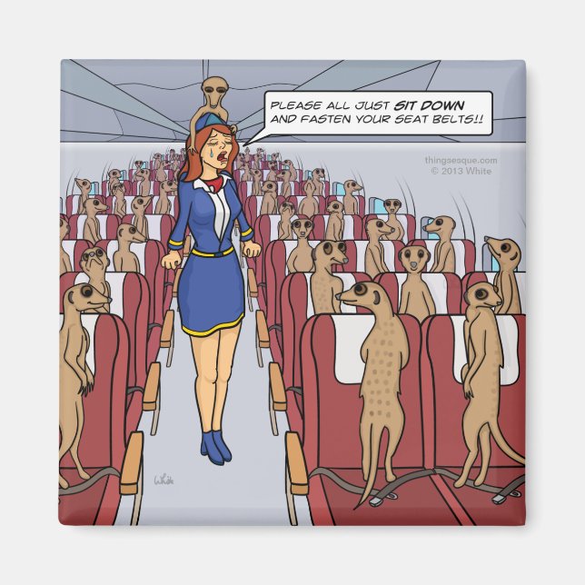 Meerkats sur un aimant de plan (Devant)