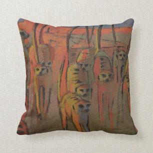 Meerkats war-dancing - Pillow