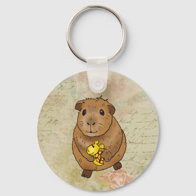 Meerscheinchen und Schnecke Keychain (Front)