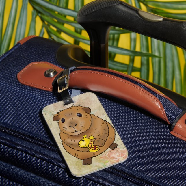 Meerscheinchen und Schnecke Luggage Tag (Front Insitu 1)