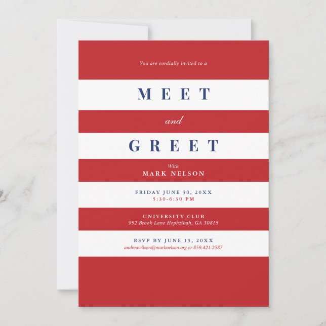 Meet and Greet Invitation (Front)