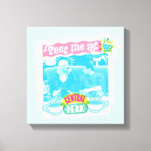 Meet Me at Central Perk Neon Graphic Canvas Print
