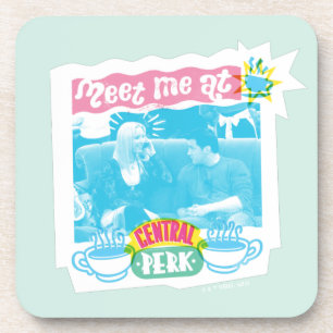 Meet Me at Central Perk Neon Graphic Coaster