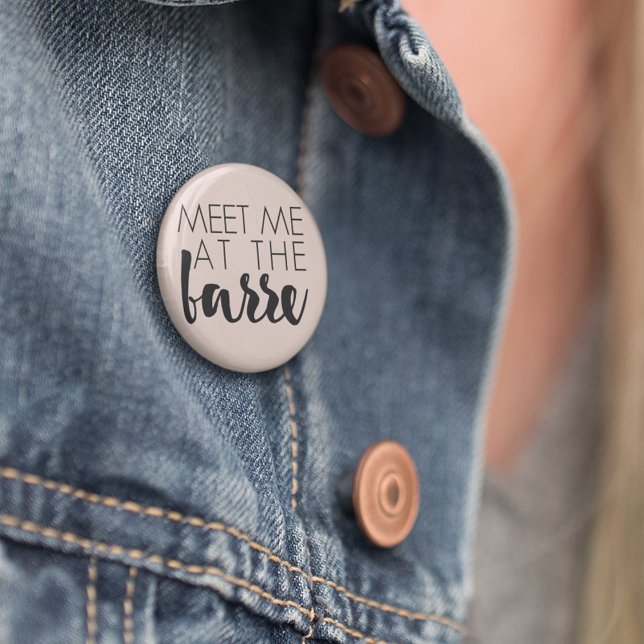 Meet Me at the Barre | Blush Pink Ballet 2 Inch Round Button (Creator Uploaded)