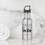 Meet Me at the Barre | Personalized Ballet Quote 532 Ml Water Bottle<br><div class="desc">Stay hydrated at your next ballet or barre class with this cute quote water bottle. Design features "Meet Me at the Barre" in modern block and handwritten-style typefaces. Use the optional personalization field to add a name,  monogram,  or name of your dance school or studio.</div>