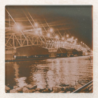 Meet Me At The Bay Glass Art Glass Coaster