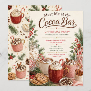Meet Me at the Cocoa Bar Christmas Invitation