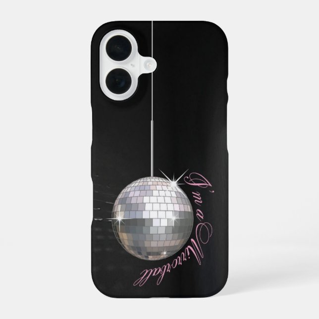 Meet me at the disco ball iPhone 16 case (Back)