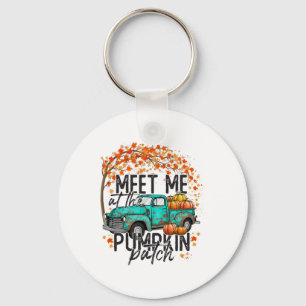 Meet Me At The Pumpkin Patch Fall Autumn Thanksgiv Keychain