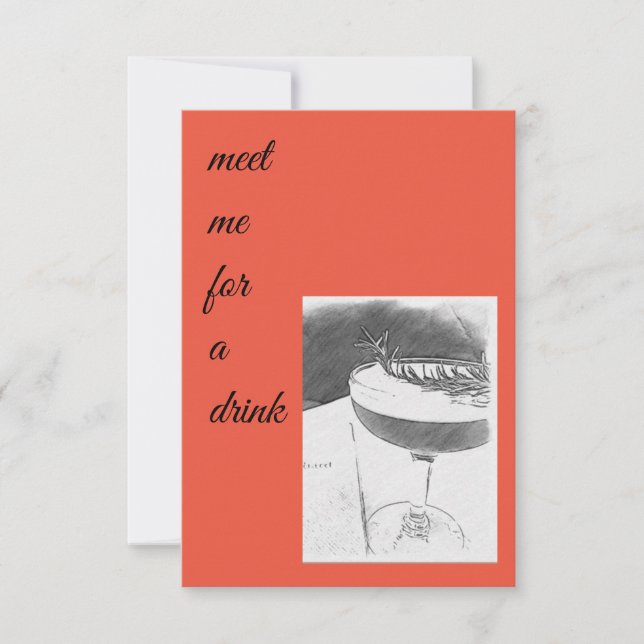 Meet Me For A Drink greeting card (Front)