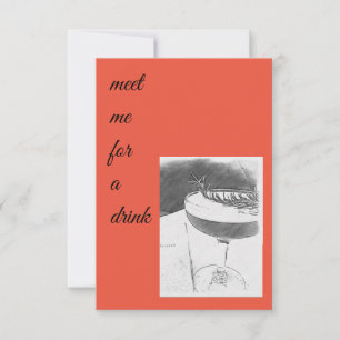 Meet Me For A Drink greeting card