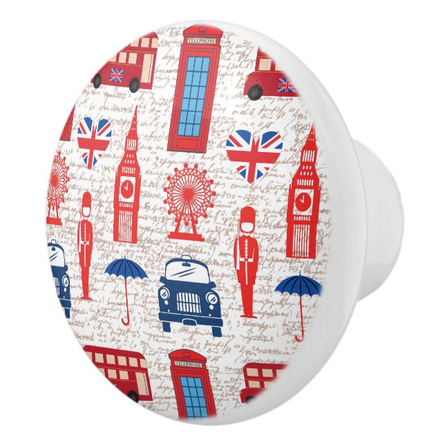 Meet Me in London Ceramic Knob (Right)
