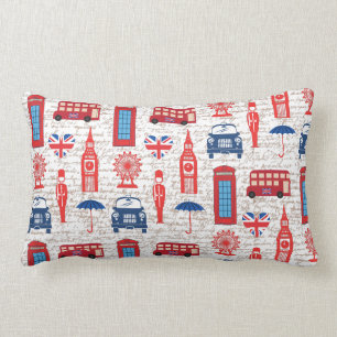 Meet Me in London Double Sided Throw Lumbar Pillow
