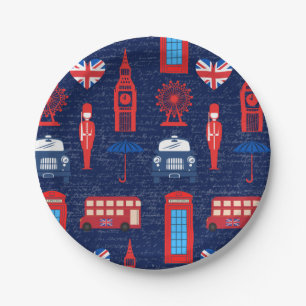 Meet Me in London Paper Plates