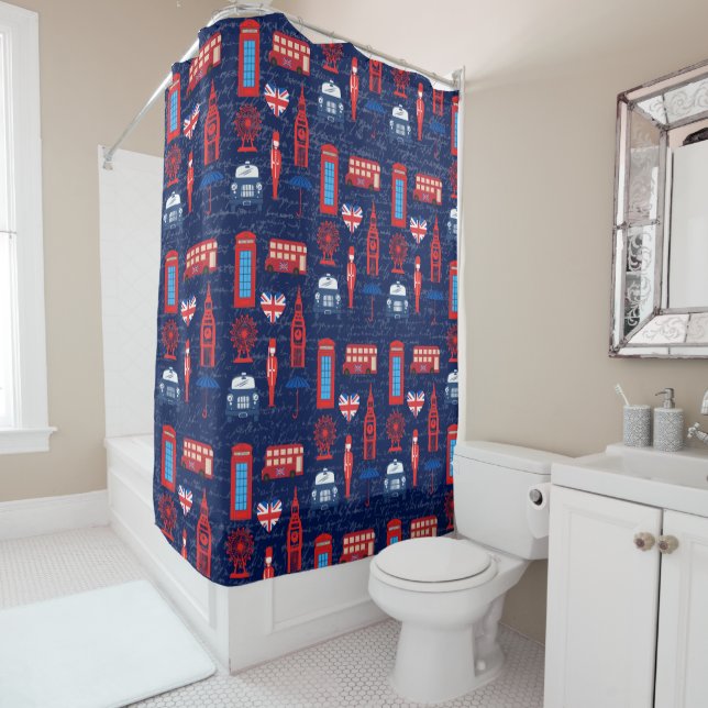 Meet Me in London Shower Curtain (In Situ)