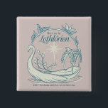 Meet me in LOTHLORIEN™ - Swan Boat 2 Inch Square Button<br><div class="desc">Drift into the timeless beauty of Middle-earth™ with this enchanting Lord of the Rings™ design inspired by Lothlórien™. Featuring an elegant Elven swan boat gliding across tranquil waters beneath a radiant star, the artwork captures the serenity and starlit magic of the Golden Wood. Framed by delicate leaves and graceful linework,...</div>