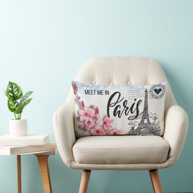Meet Me in Paris Lumbar Pillow (Chair)