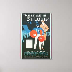 Meet Me in St. Louis Vintage Travel Poster Artwork Canvas Print
