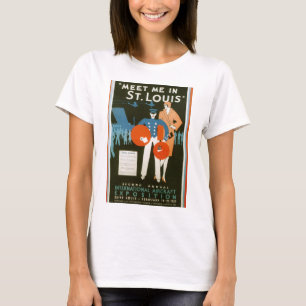 Meet Me In St Louis Vintage Travel Poster T-Shirt