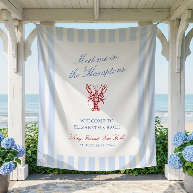 Meet Me in The Hamptons Bachelorette Tapestry (Creator Uploaded)