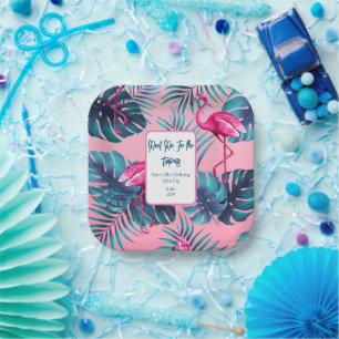 Meet Me In the Tropics Birthday Girls Trip Vacay Paper Plate