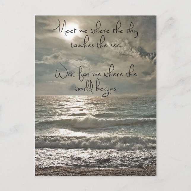 Meet Me Inspirational Quote Postcard (Front)