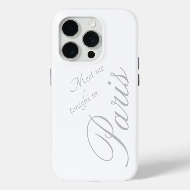 Meet me tonight in Paris - white - romantic Case-Mate iPhone Case (Back)