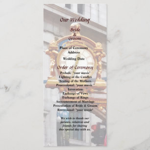 Meet Me Under the Clock Pittsburgh Wedding Program