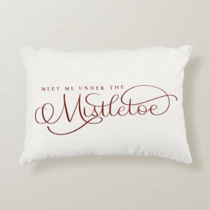 Meet Me Under the Mistletoe Holiday Accent Pillow