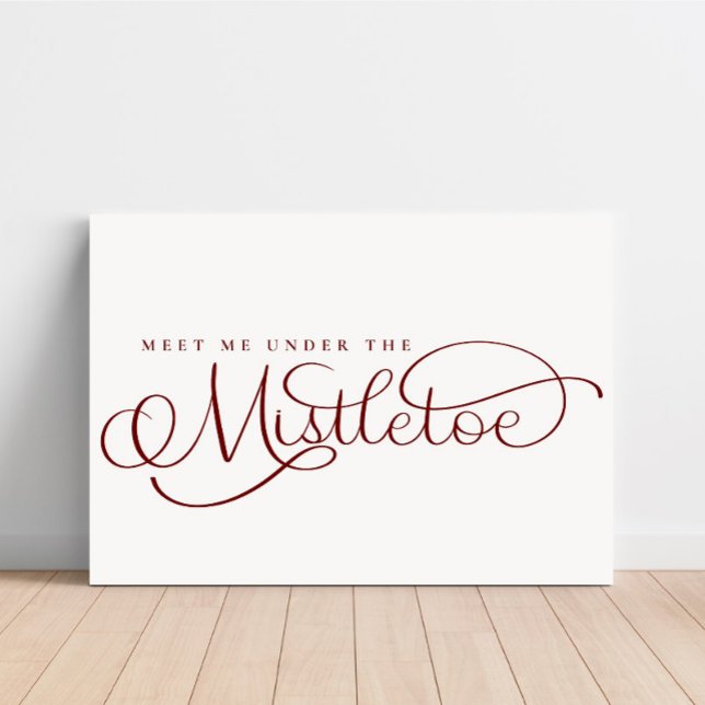 Meet Me Under the Mistletoe Holiday Canvas (Creator Uploaded)