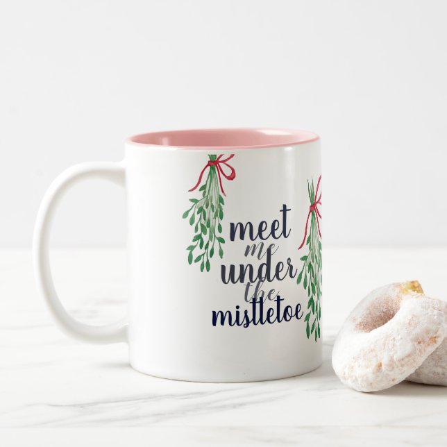 Meet me Under the Mistletoe Mug (With Donut)