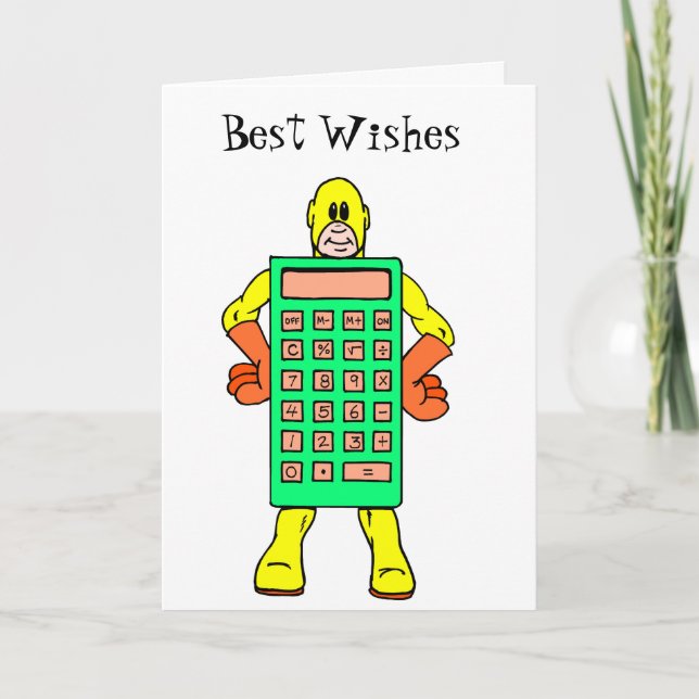 Meet Mr Calculatoir Man Card (Front)