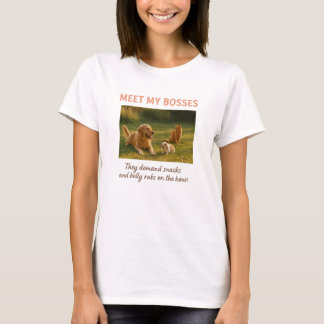 Meet My Bosses- Funny Custom Pet Photo Design T-Shirt