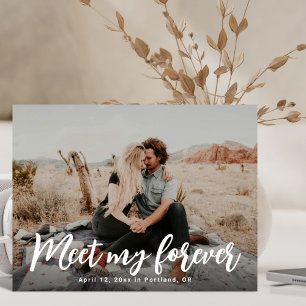 Meet My Forever Save the Date  Announcement Postcard