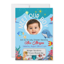 Meet Our Boy Baby Shower Invitation-Under the Sea