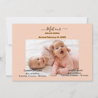 Meet Our Miracle Babies Twin Boys Announcement