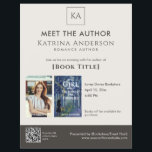 Meet the Author Event Custom Book Signing QR Code Flyer<br><div class="desc">Promote your next literary event with this modern “Meet the Author” flyer featuring space for your author photo, book cover, and a QR code for event details. Perfect for bookstores, signings, library events, and author talks, this clean and professional layout helps attract readers while showcasing your brand. • Who it’s...</div>