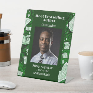 Meet The Author Green Books Pedestal Sign