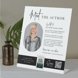 Meet The Author Photo Book Signing Event Marketing Pedestal Sign