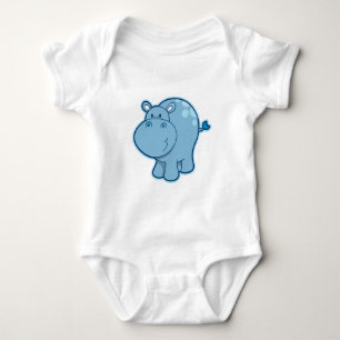 Meet the Blue Hippo! Baby Bodysuit