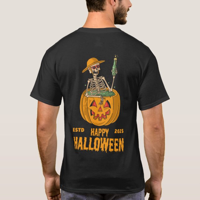 Meet the Halloween monsters in the dark T-Shirt (Back)