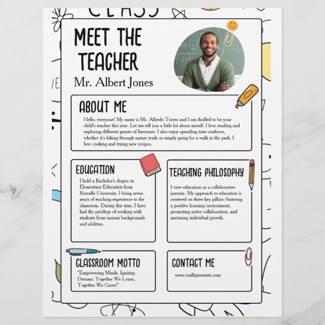 Meet The Teacher Modern Back to School Flyer  (Front)