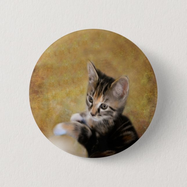 Meet Tiger 2 Inch Round Button (Front)