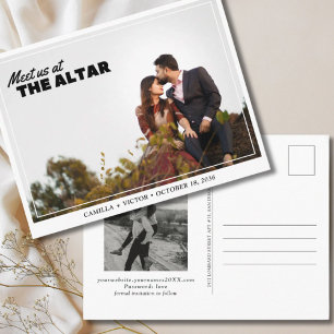 Meet us at The Altar Save the Date Postcard