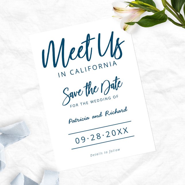 Meet Us In Destination Wedding Save The Date Invitation (Creator Uploaded)