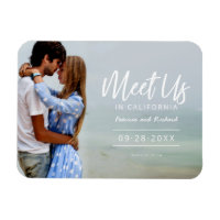 Meet Us In Destination Wedding Save The Date Photo
